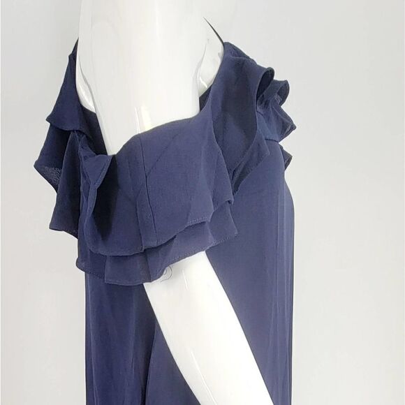 Very Demure Navy Cold Shoulder A-Line Dress plus size NWT - Picture 6 of 8